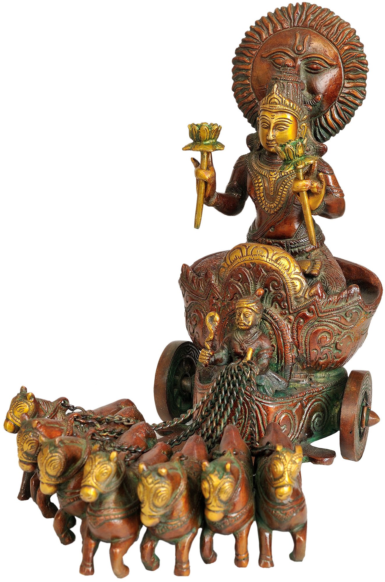 Surya - The Sun God - Brass Sculpture : Amazon.ca: Home